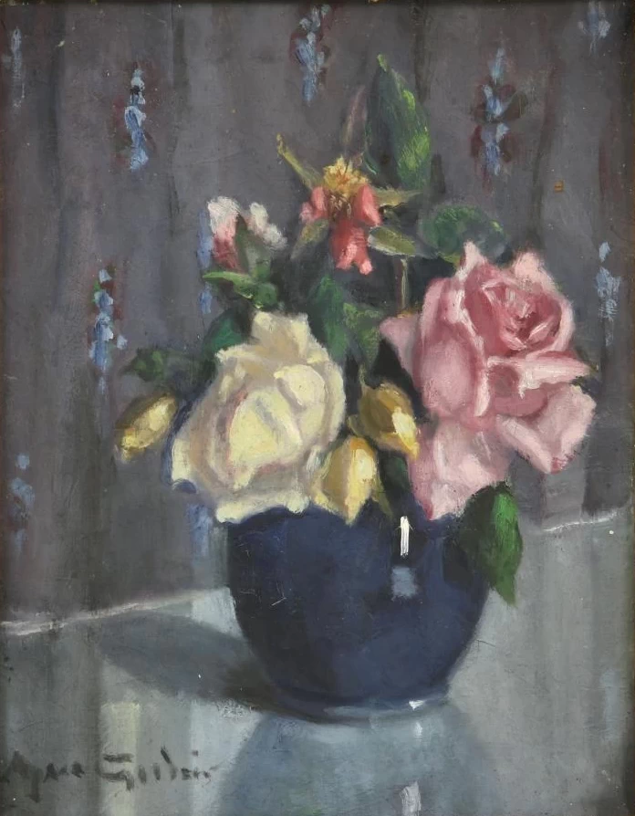 Rose in una ciotola blu